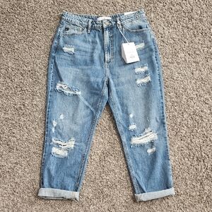 KanCan Light Blue Distressed Straight Fit Jeans